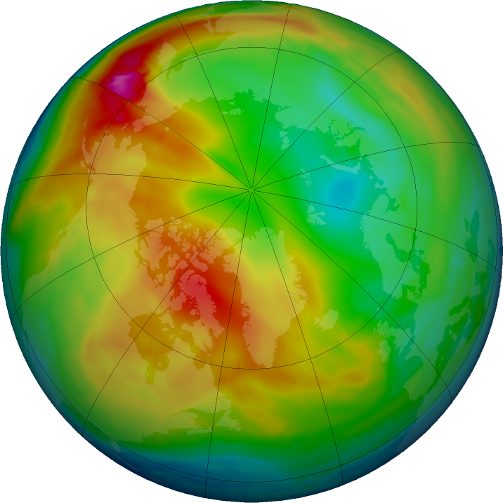 Arctic ozone map for 30 December 2023